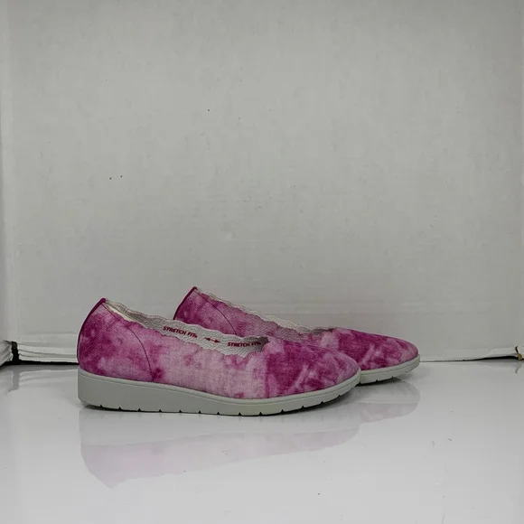 Skechers Women Cloe Flex Wedge Tie-Dye Pink Slip-On Sneakers 8.5 - Picture 7 of 9